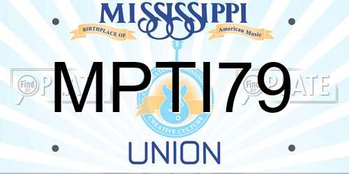 MPTI79 Mississippi License Plate
