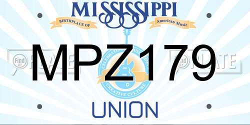 MPZ179 Mississippi License Plate