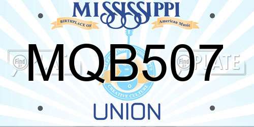 MQB507 Mississippi License Plate