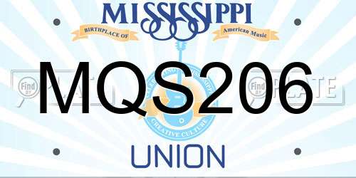 MQS206 Mississippi License Plate