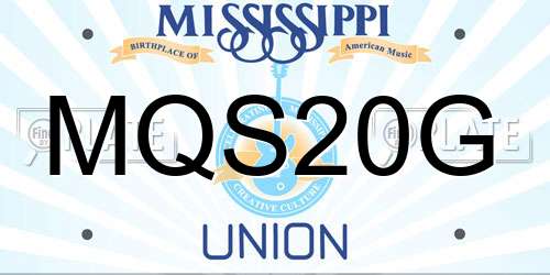 MQS20G Mississippi License Plate