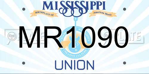 MR1090 Mississippi License Plate
