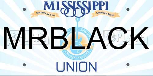 MRBLACK Mississippi License Plate
