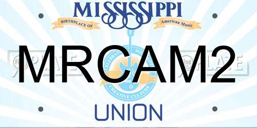 MRCAM2 Mississippi License Plate