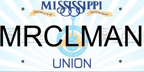 MRCLMAN Mississippi License Plate