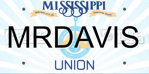 MRDAVIS Mississippi License Plate