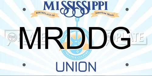 MRDDG Mississippi License Plate