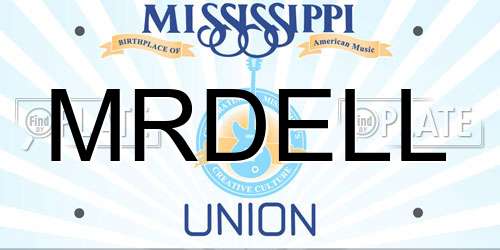 MRDELL Mississippi License Plate