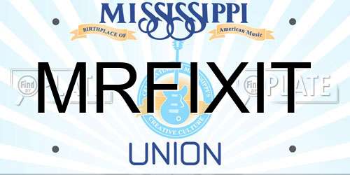 MRFIXIT Mississippi License Plate