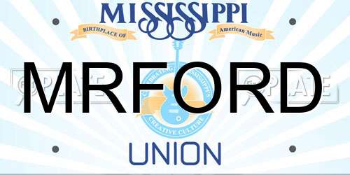 MRFORD Mississippi License Plate
