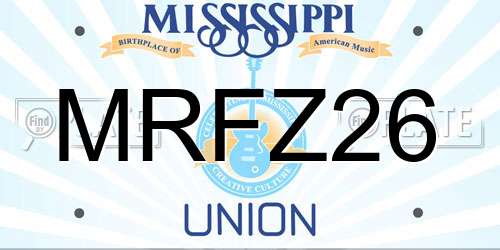 MRFZ26 Mississippi License Plate