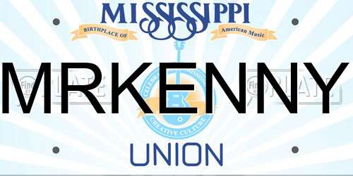 MRKENNY Mississippi License Plate