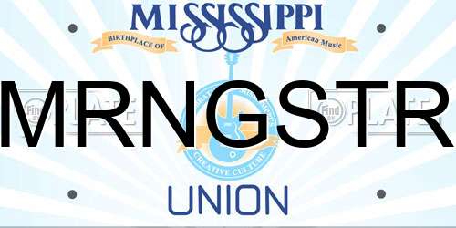 MRNGSTR Mississippi License Plate