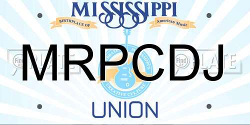 MRPCDJ Mississippi License Plate