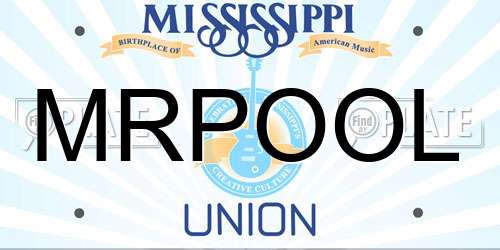 MRPOOL Mississippi License Plate