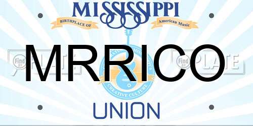 MRRICO Mississippi License Plate