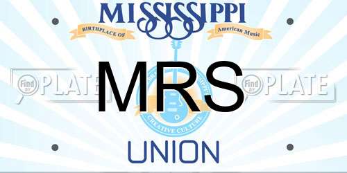 MRS Mississippi License Plate
