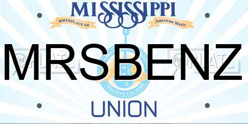 MRSBENZ Mississippi License Plate