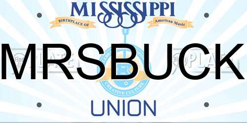 MRSBUCK Mississippi License Plate