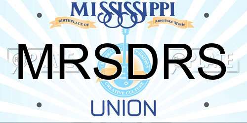 MRSDRS Mississippi License Plate