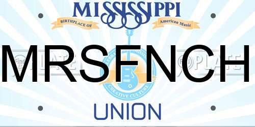 MRSFNCH Mississippi License Plate
