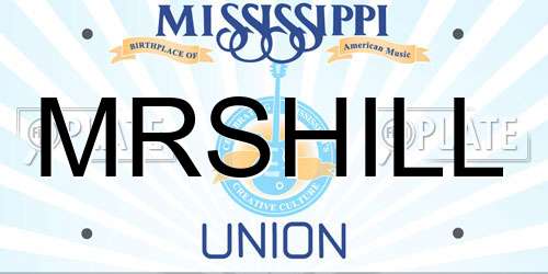 MRSHILL Mississippi License Plate
