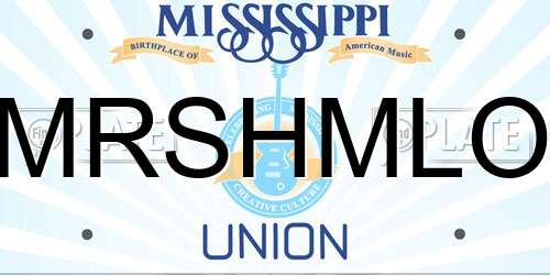 MRSHMLO Mississippi License Plate