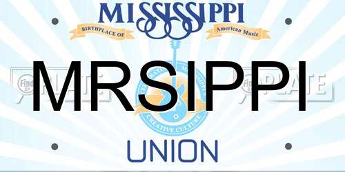MRSIPPI Mississippi License Plate