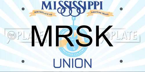 MRSK Mississippi License Plate