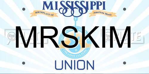 MRSKIM Mississippi License Plate