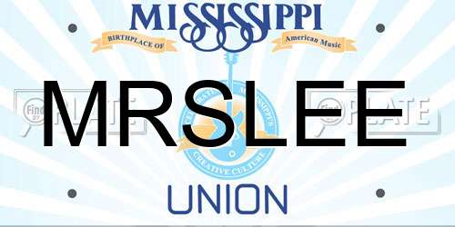 MRSLEE Mississippi License Plate