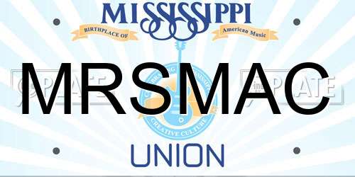 MRSMAC Mississippi License Plate