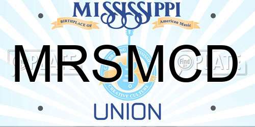 MRSMCD Mississippi License Plate