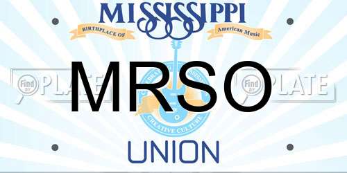 MRSO Mississippi License Plate