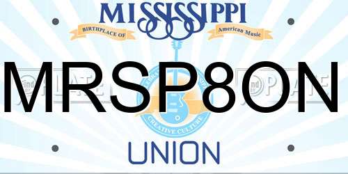 MRSP8ON Mississippi License Plate