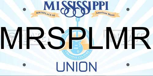 MRSPLMR Mississippi License Plate