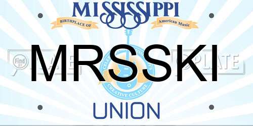 MRSSKI Mississippi License Plate