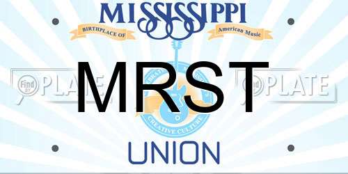 MRST Mississippi License Plate