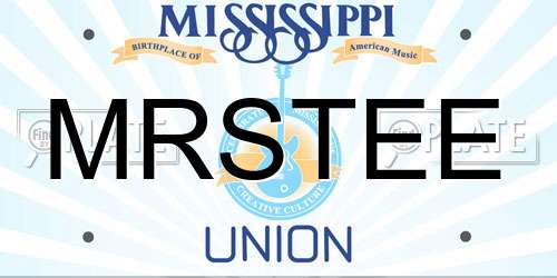 MRSTEE Mississippi License Plate