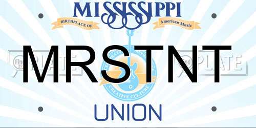MRSTNT Mississippi License Plate