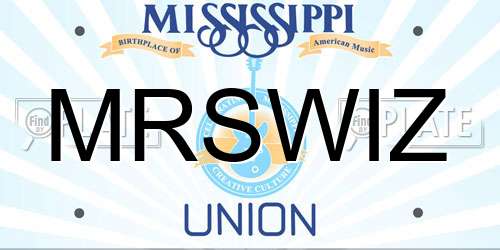 MRSWIZ Mississippi License Plate