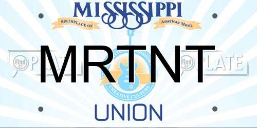 MRTNT Mississippi License Plate