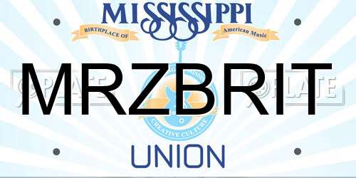 MRZBRIT Mississippi License Plate