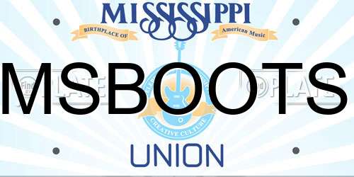 MSBOOTS Mississippi License Plate