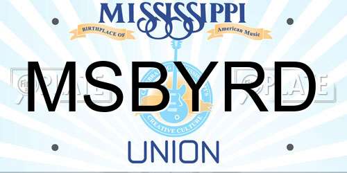 MSBYRD Mississippi License Plate
