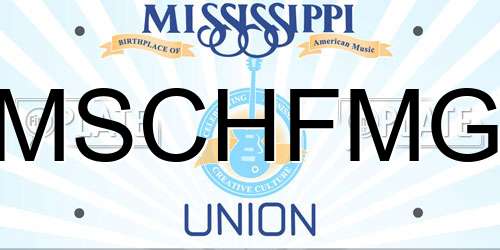 MSCHFMG Mississippi License Plate