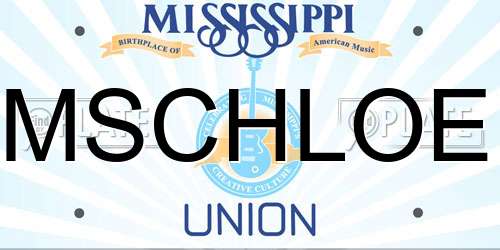 MSCHLOE Mississippi License Plate