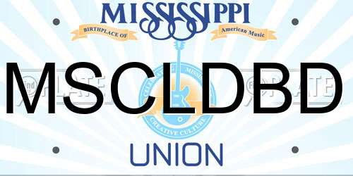 MSCLDBD Mississippi License Plate