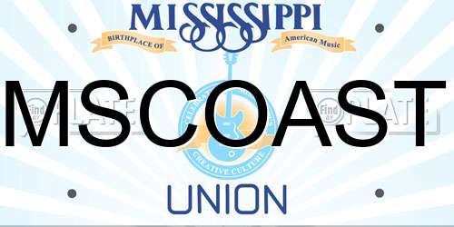 MSCOAST Mississippi License Plate
