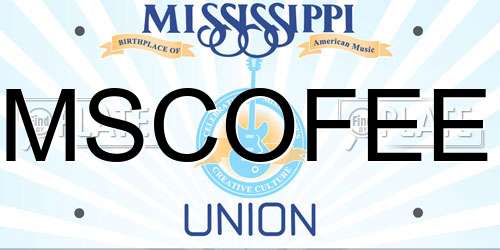 MSCOFEE Mississippi License Plate